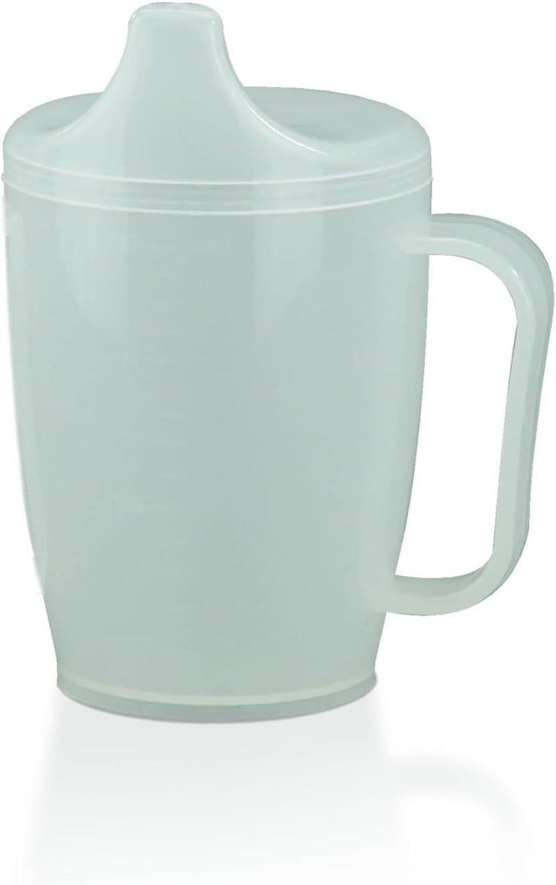 HaseMed Adult Sippy Cup with Easy-Grip Handle & Spout Lid, 8.5 oz – Lightweight & Spill-Resistant Mug for Seniors & Adults, Use for Hot & Cold Beverages, Travel & Home - 1 Pack - Image 1